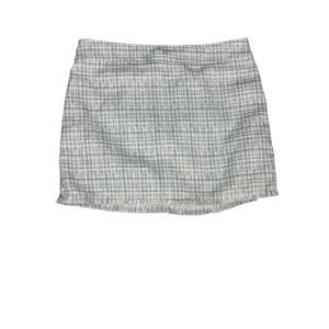 Maison d’ Amelie Tweed Frayed‎ Hem Miniskirt Size 12